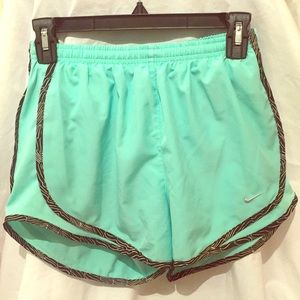 Like New mint green Nike running shorts
